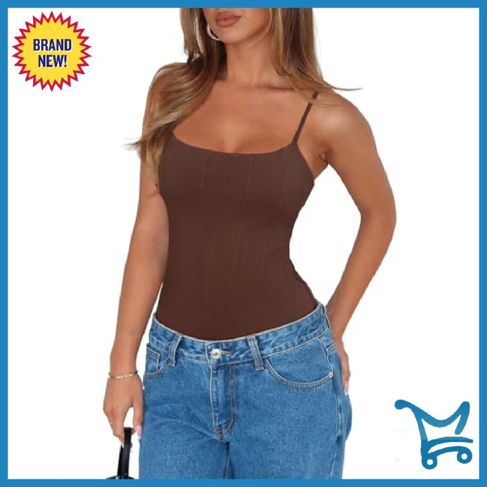 Sexy Square Neck Corset Bodysuit Adjustable Strap Sleeveless Backless - Picture 3 of 8